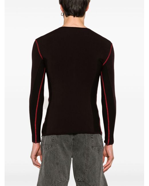 LUEDER Black X Skin Series Red Long-sleeve Sweater for men