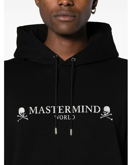 Mastermind Japan Black Skull-print Cotton Hoodie for men