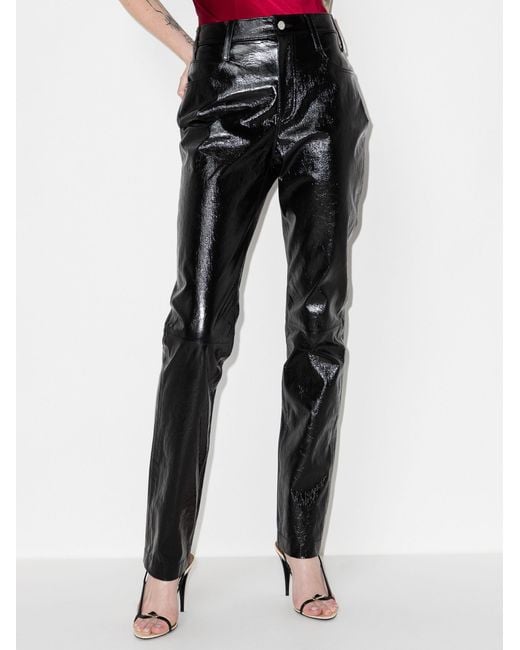RTA Arwen Patent Leather Trousers Women s Lambskin in Black Lyst