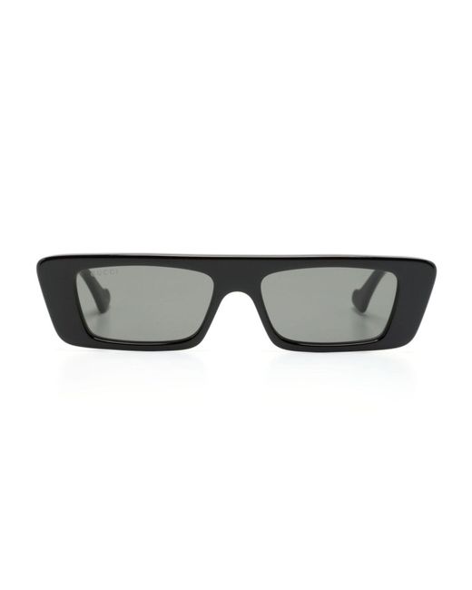 Gucci Black Rectangular-frame Sunglasses - Men's - Recycled Acetate/nylon for men
