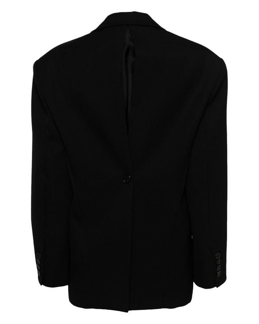The Row Black Viper Jacket In Wool