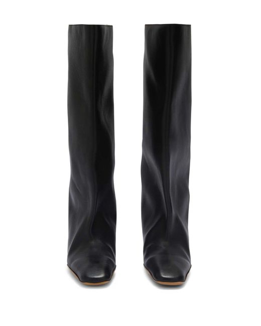 Jil Sander Black Knee-high Leather Boots - Women's - Calf Leather