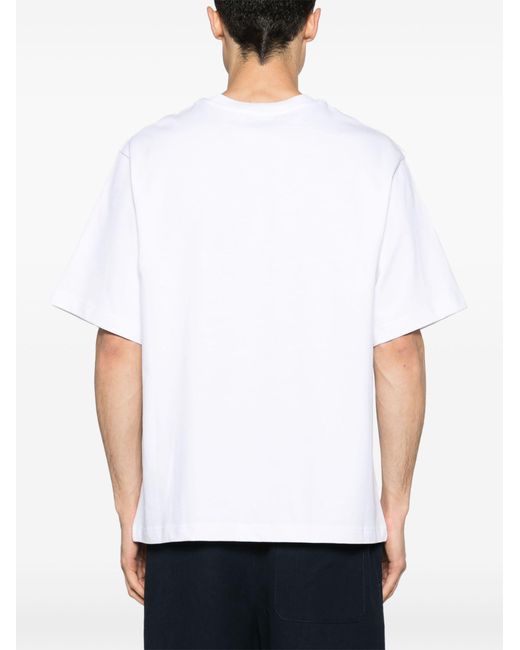 Casablancabrand White Logo Print Organic Cotton T-shirt - Unisex - Organic Cotton