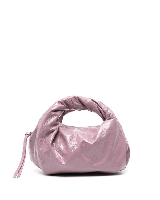 Dries Van Noten Pink Twisted Leather Tote Bag - Women's - Cotton/leather