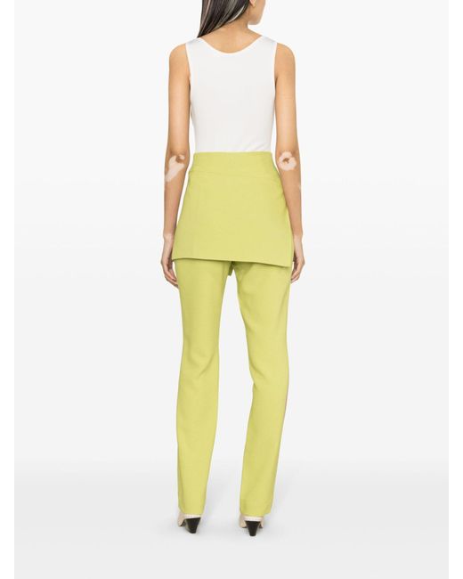 Paris Georgia Yellow Apron Tailored Trousers - Women's - Triacetate/viscose/polyester/rayon
