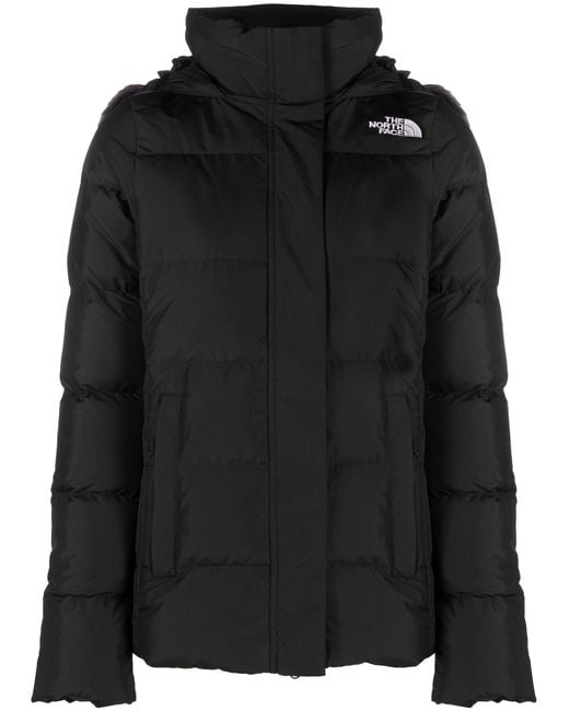 The North Face Gotham Hooded Puffer Coat in Black | Lyst UK