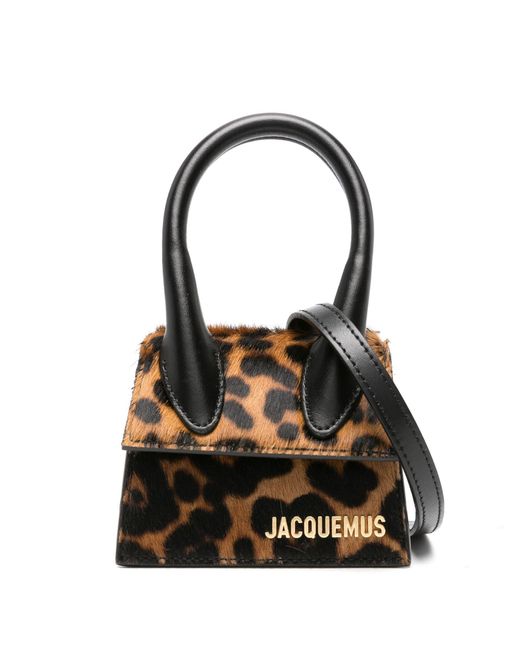 Jacquemus Black Le Chiquito Cheetah-print Mini Bag
