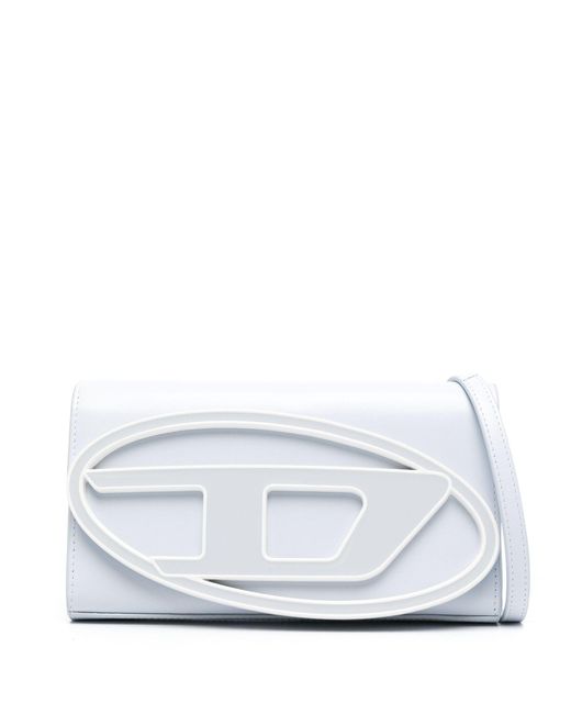 DIESEL White 1dr Leather Clutch Bag - Women's - Calf Leather