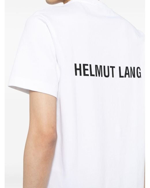 Helmut Lang White Logo-print Cotton T-shirt