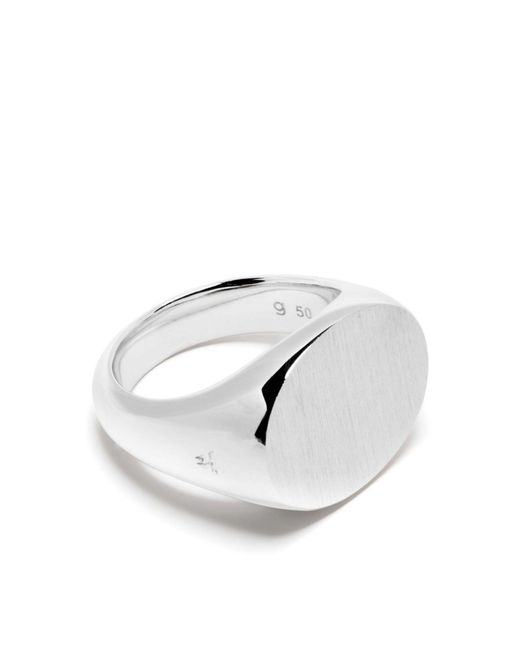 Tom Wood White Sterling Ivy Satin Ring - Unisex - Sterling /rhodium Plated Sterling