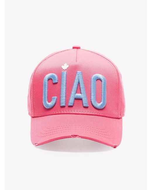DSquared² Pink Ciao Baseball Cap for men