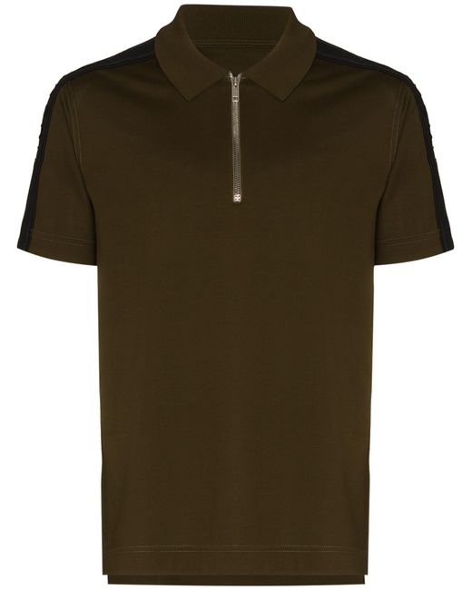 Givenchy Green Zip-up Cotton Polo Shirt for men