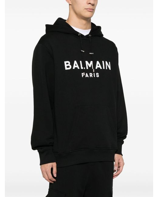 Balmain black best sale hoodie
