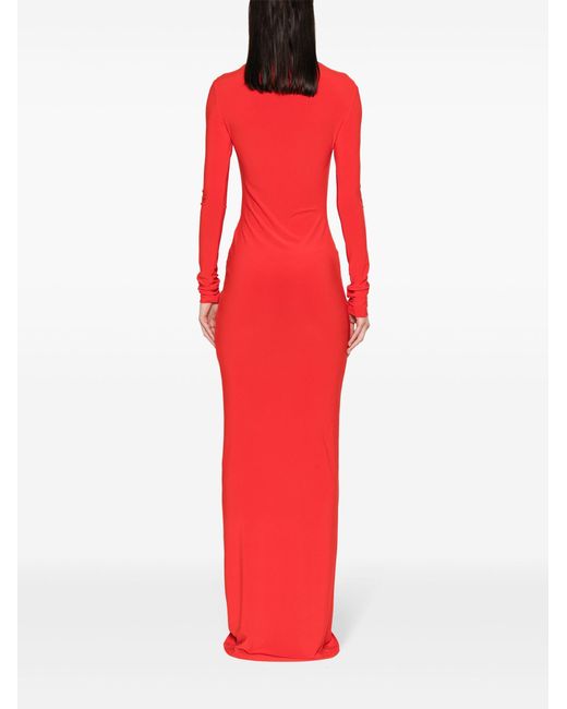 Aleksandre Akhalkatsishvili Red Jersey Maxi Dress - Women's - Lycra/polyester/cotton