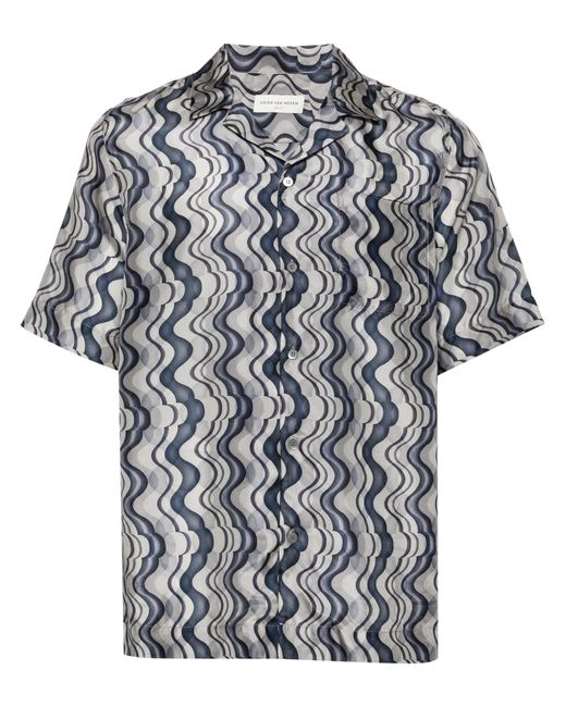 Dries Van Noten Gray Carltone 8161 M.W.Shirt for men