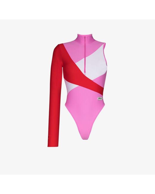 Adidas Pink X Lotta Volkova One Sleeve Swimsuit