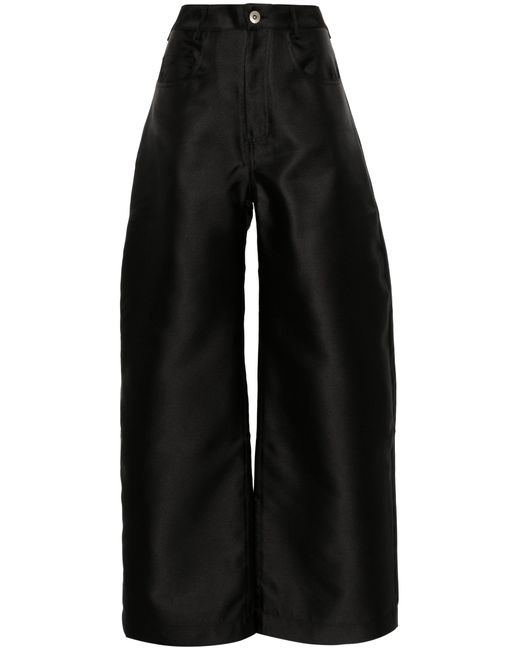 Marques'Almeida Black Mid-rise Boyfriend Trousers - Women's - Recycled Polyester/viscose