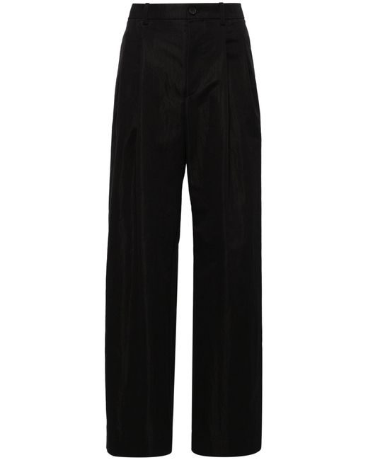 Wardrobe NYC Black Micro Pleated Tailored Trousers