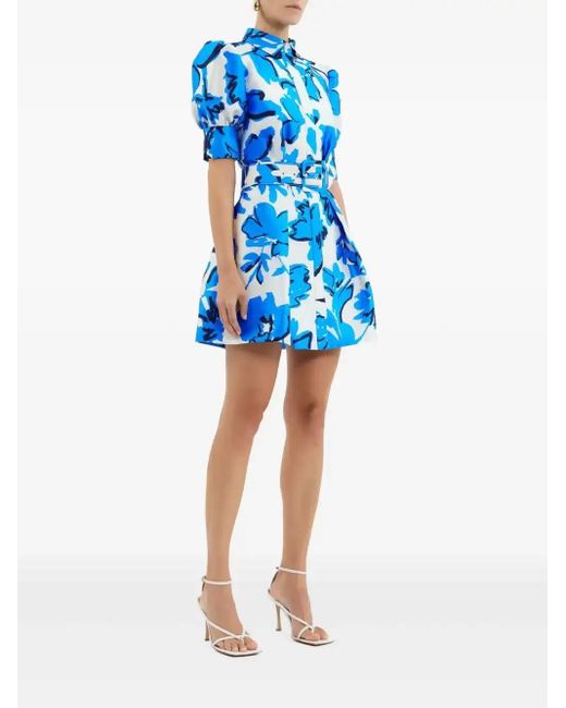 【REBECCA VALLANCE】Sapphira Mini Dress シャツ ミニドレス Rebecca Vallance Sapphira Shirt Dress in Blue | Lyst