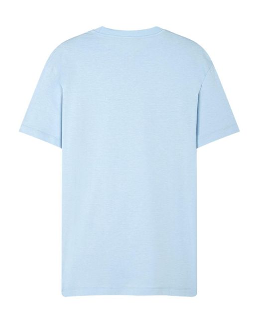 Versace Blue Cotton T-Shirt With Medusa Print for men