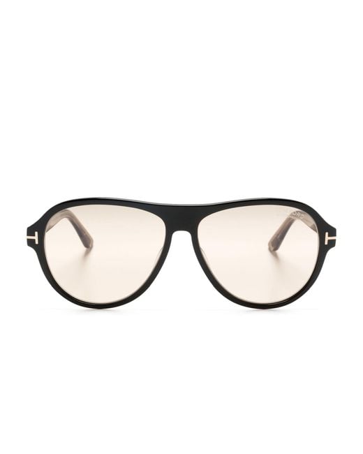 Tom Ford Natural Quincy Pilot-frame Sunglasses for men