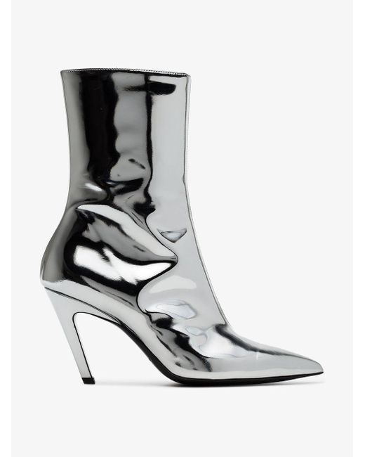 balenciaga metallic boots
