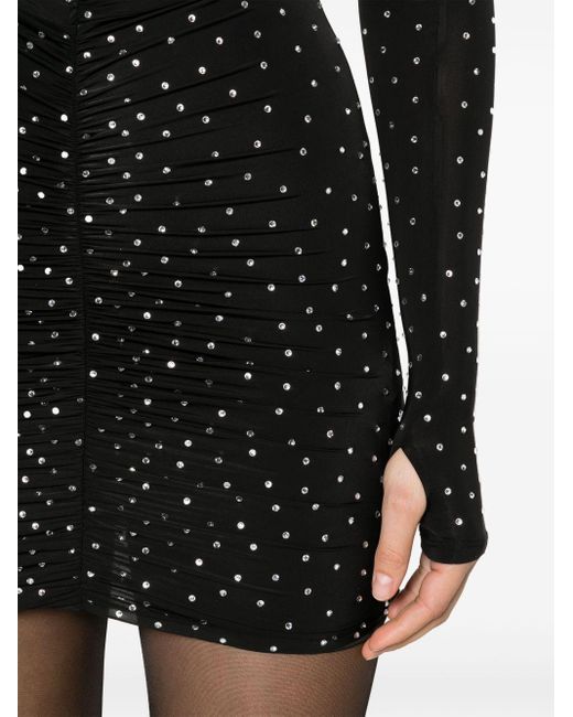 Alex Perry Black Crystal-Embellished Minidress