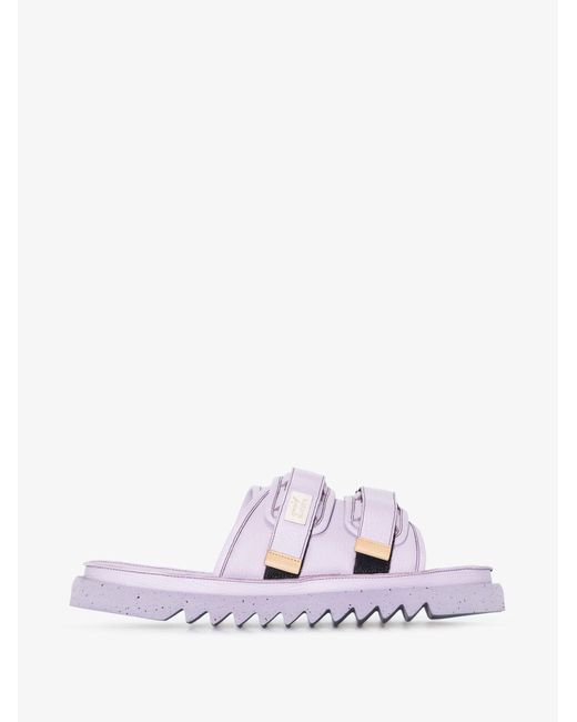 MarsÃ¨ll X Suicoke Moto Leather Sandals in Purple for Men - Lyst