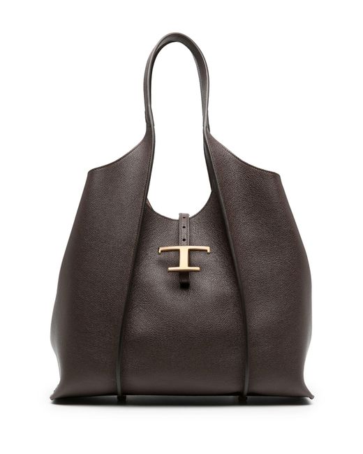 Tod's Brown Timeless Shopping Bag Leather Tote Bag Lyst