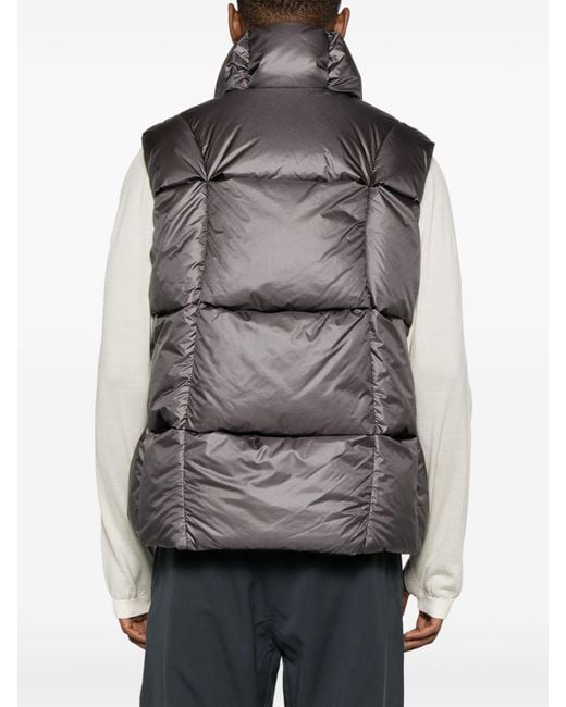 Goldwin Brown Grey Three-dimensional Quilted Vest - Men's - Nylon/feather Down for men