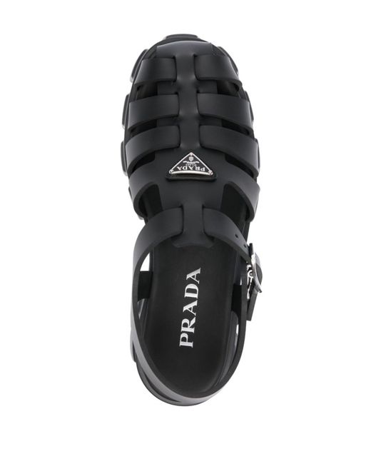 Prada Black 55mm Caged Platform Sandals