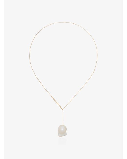 Sophie Bille Brahe Metallic 14kt Gold Sirene Pearl Pendant Necklace