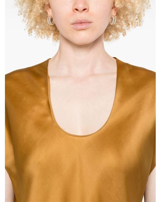 Khaite Orange Darby Midi Dress