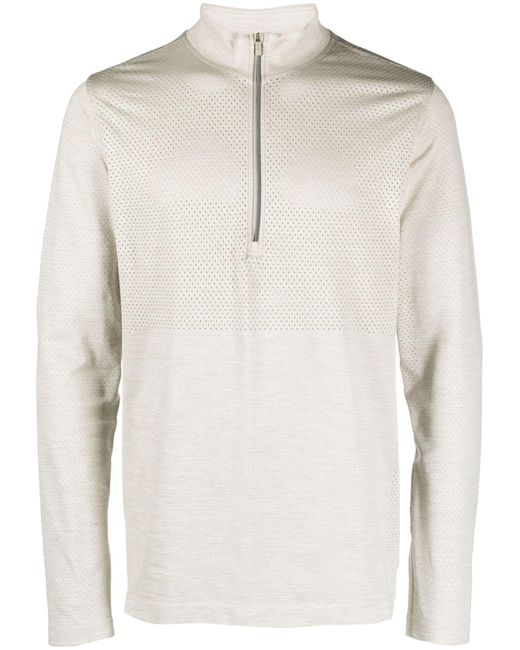 lululemon athletica Natural Grey Metal Vent Tech Half-zip Long Sleeve T-shirt for men