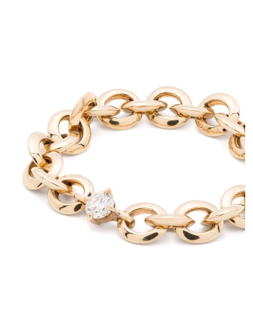Lizzie Mandler Metallic 18k Gold Micro Chain Diamond Ring