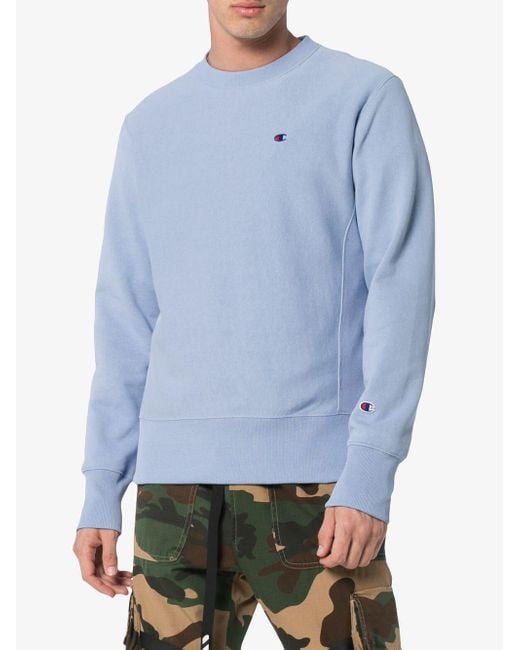 powder blue champion crewneck