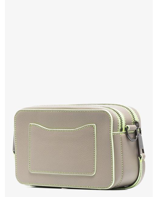Snapshot leather crossbody bag Marc Jacobs Grey in Leather - 31335816