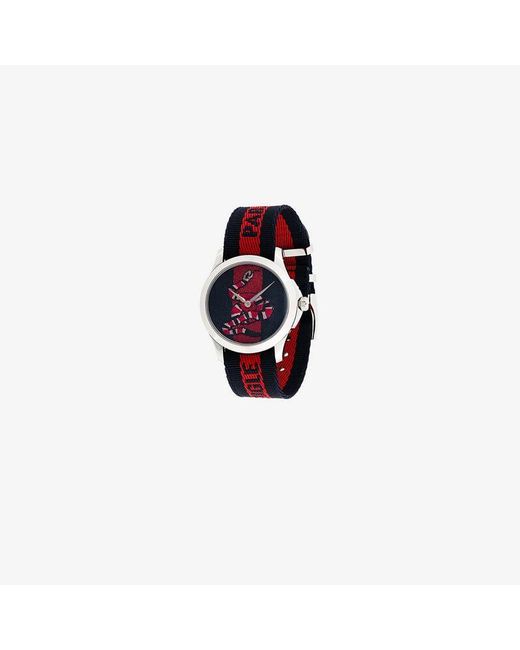 Gucci Blue Snake Fabric Strap Watch for men