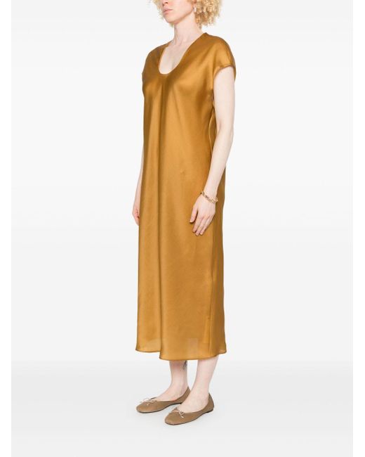 Khaite Orange Darby Midi Dress