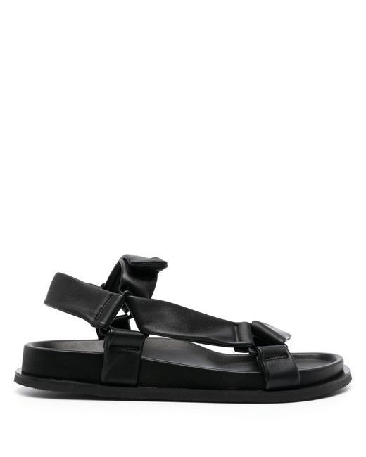 St. Agni Sportsu Padded Leather Sandals in Black | Lyst