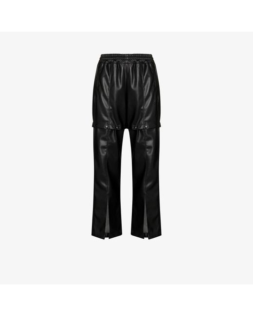 adidas Always Original Faux Leather Track Pants in Black | Lyst
