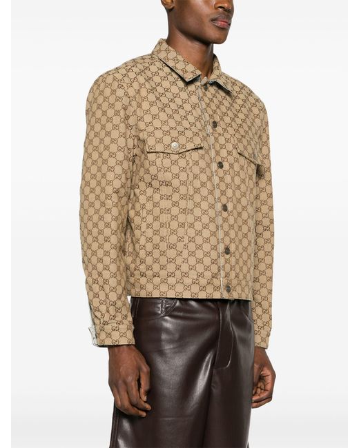 Gucci Natural gg Canvas Reversible Denim Jacket for men