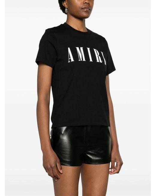 Amiri Black Logo-print Cotton T-shirt - Women's - Cotton