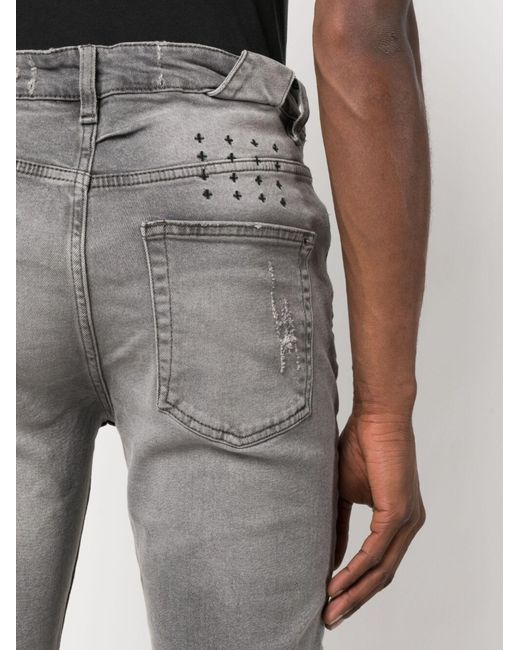 Ksubi Prodigy Distressed Skinny Jeans in Gray for Men | Lyst