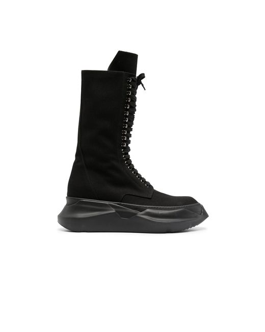 Rick Owens DRKSHDW Black Army Abstract Twill Boots for Men | Lyst