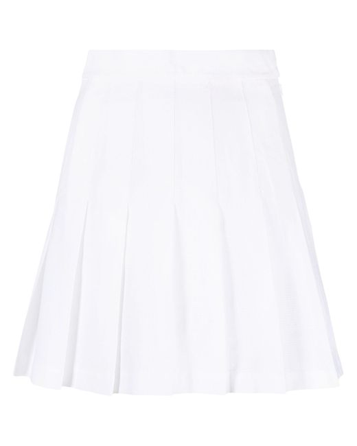 J.Lindeberg White Fay Pleated Mini Skirt