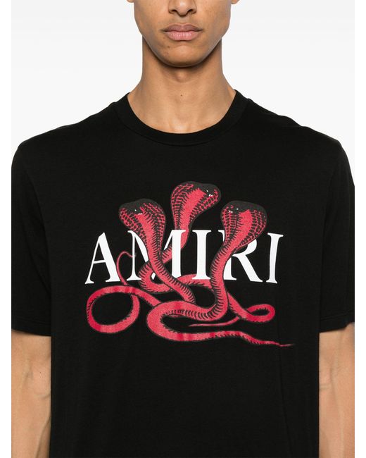Amiri Black Cotton T-Shirt for men