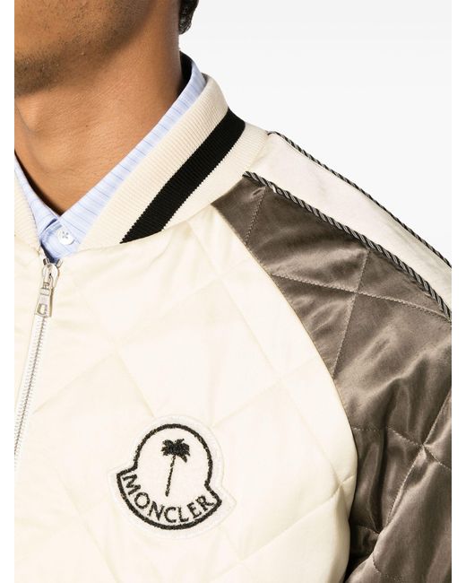 Moncler Genius Natural X Palm Angels Neutral Gosper Bomber Jacket - Men's - Cupro for men