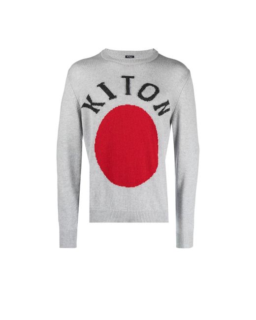 Mens Sweaters and knitwear Kiton Sweaters and knitwear for Men Grey Kiton Textured Cashmere Turtleneck Sweater in Grey 