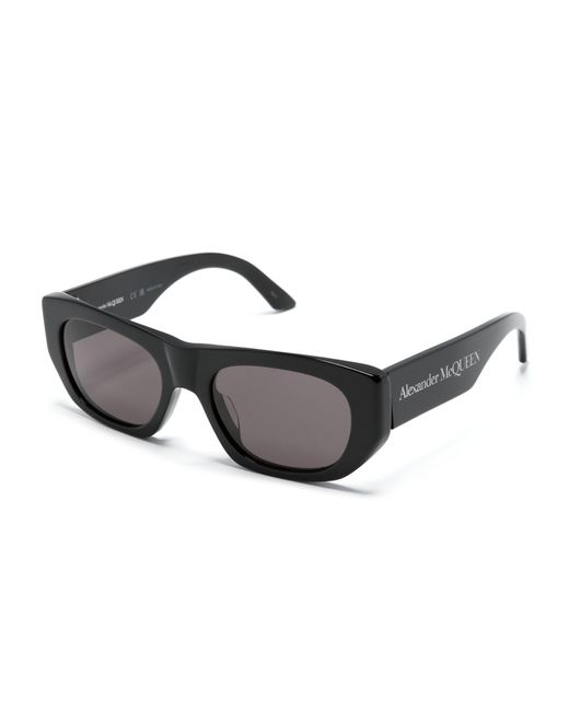 Alexander McQueen Black Bold D-frame Sunglasses - Unisex - Acetate